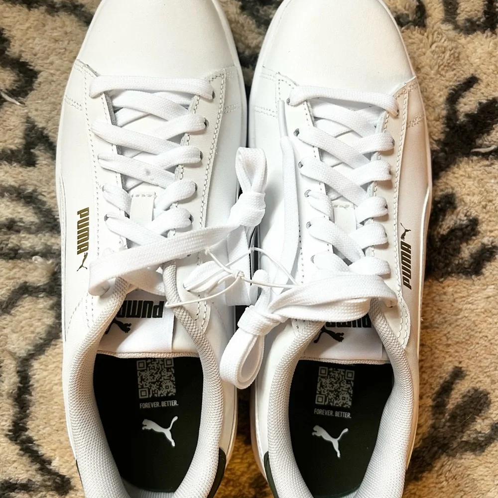 Puma Men's Ace Court Sneakers in White with olive size 11 - Picture 4 of 4